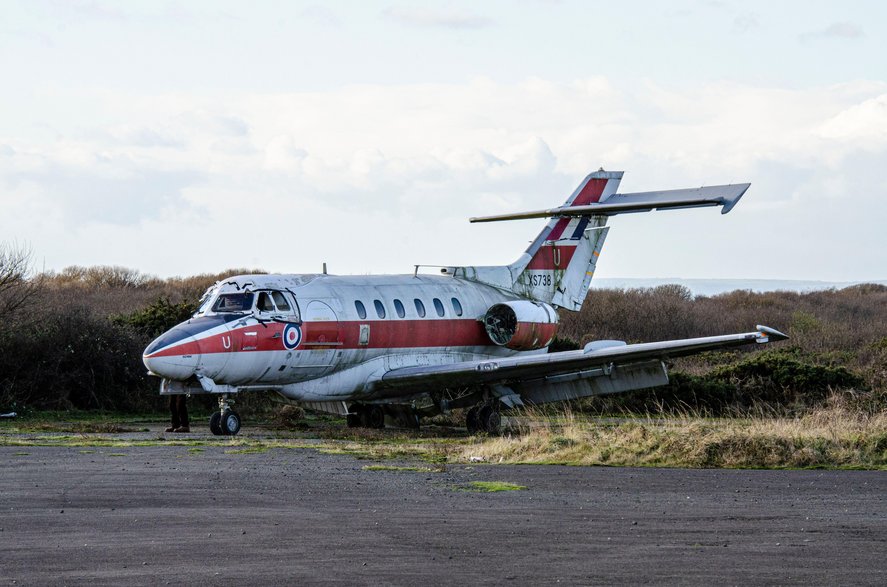 Derelict Hawker Siddeley Dominie T1 at Predannack Airfield
